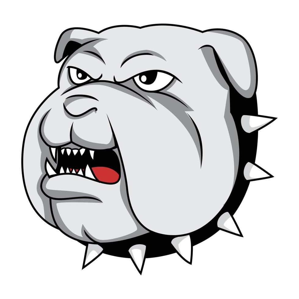 Bulldogge-Kopf-Illustration vektor