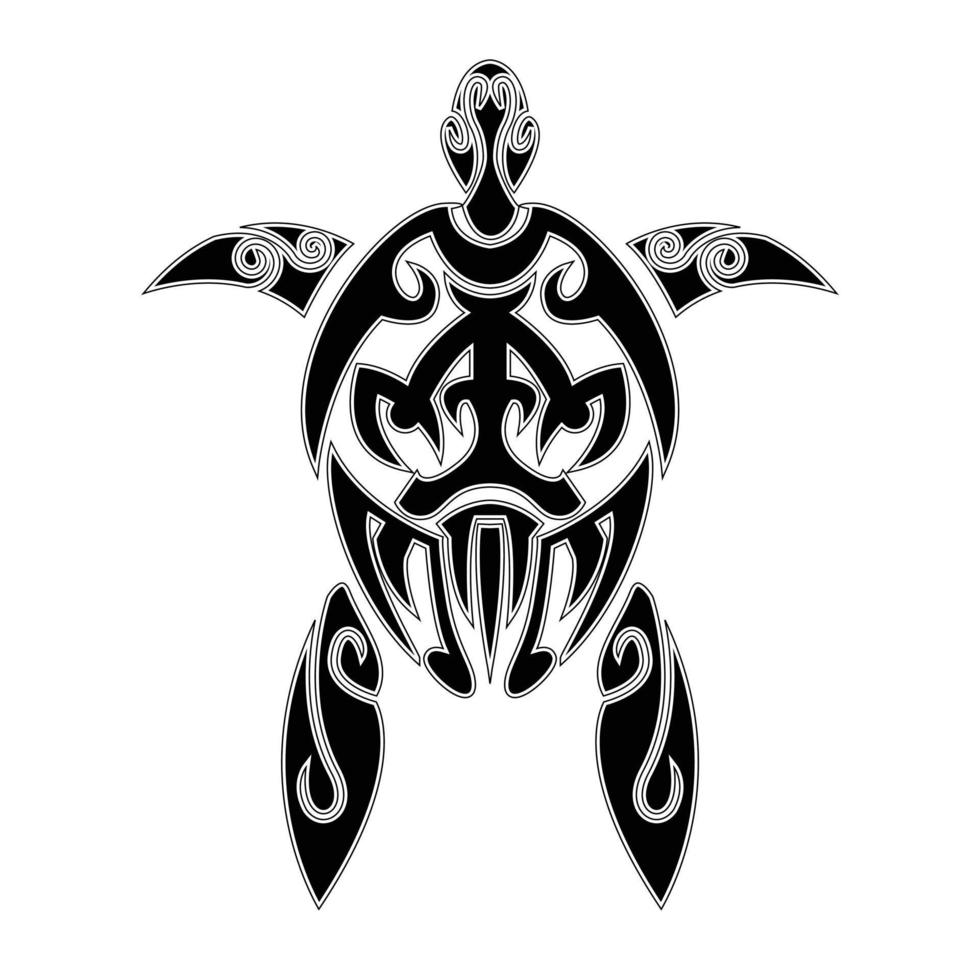 sköldpadda tatuering illustration vektor