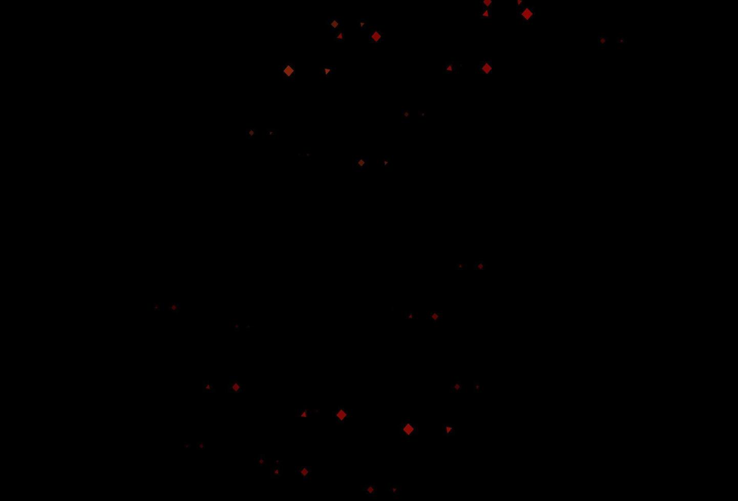 dunkelrote Vektortextur im Poly-Stil mit Kreisen, Würfeln. vektor