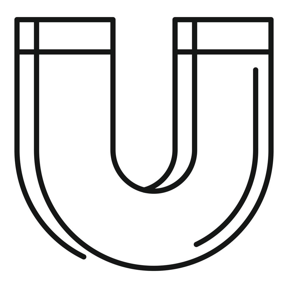 Energiemagnet-Symbol, Umrissstil vektor