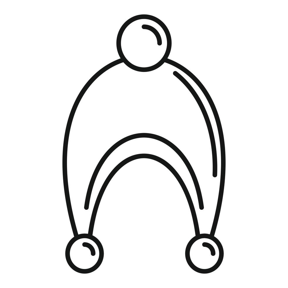 Baby Wintermütze Symbol, Outline-Stil vektor