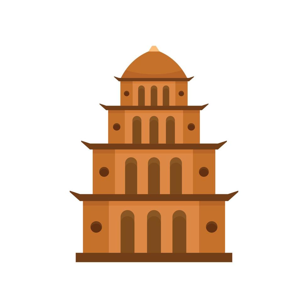 tempel ikon, platt stil vektor