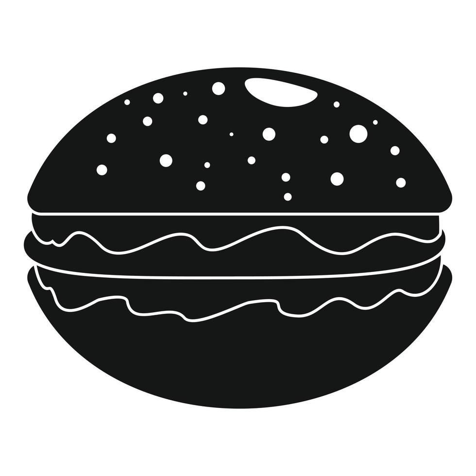 hamburgare ikon, enkel stil vektor