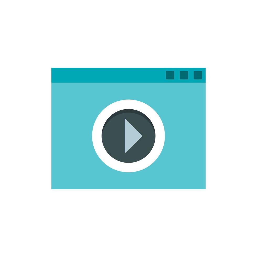 Video-Film-Media-Player-Symbol, flacher Stil vektor