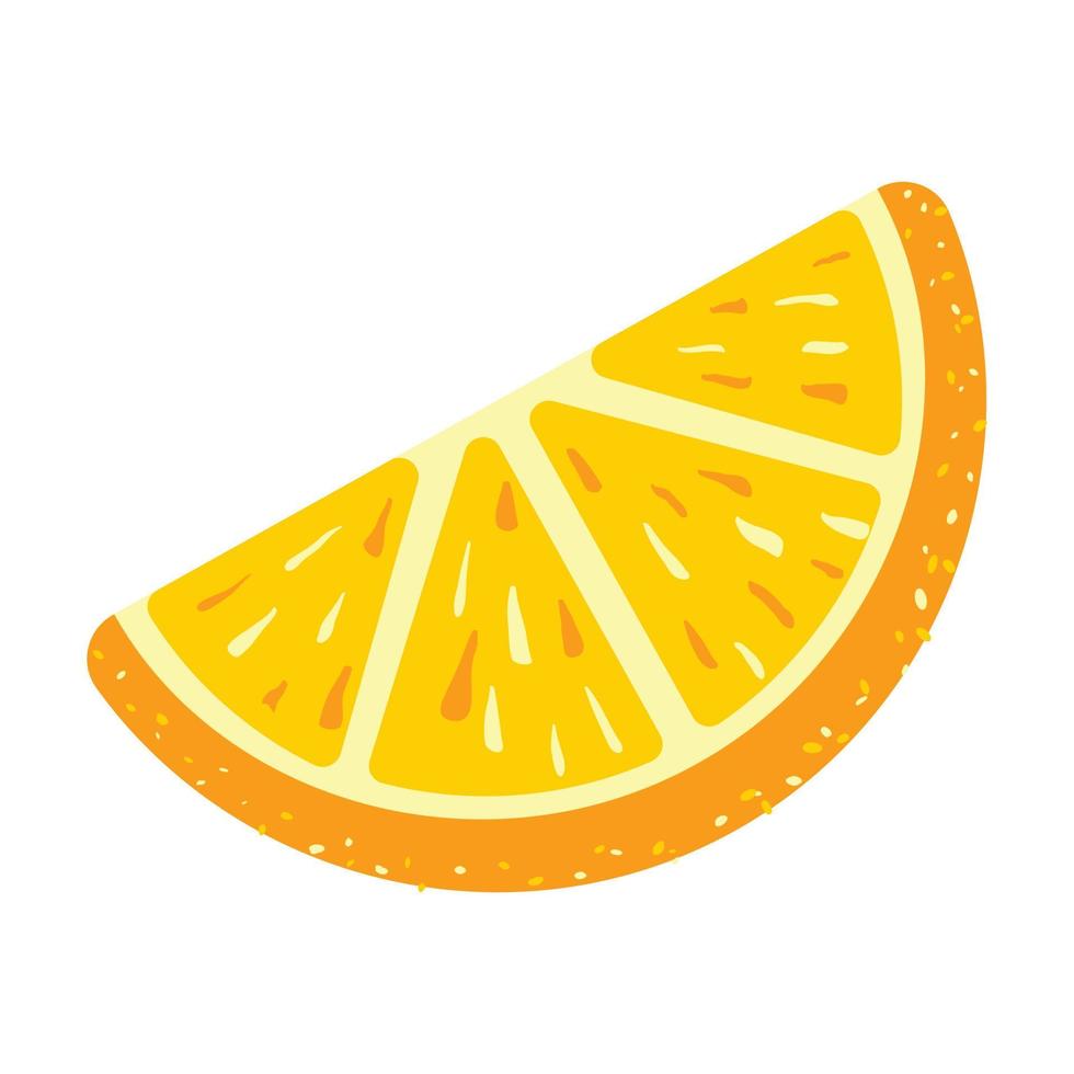 Stück Süßigkeiten orange Symbol, Cartoon-Stil vektor