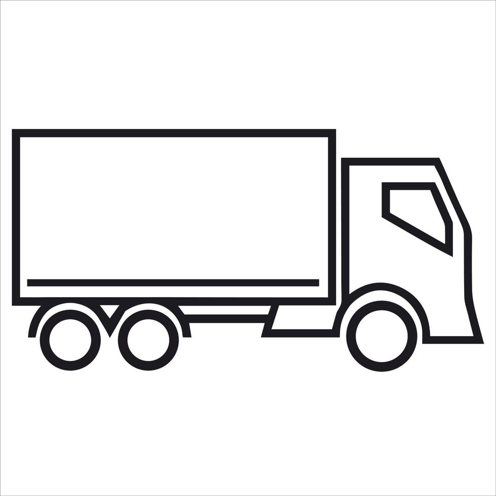 piktogram av lastbil vektor