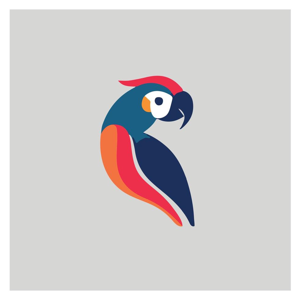 modern papegoja logotyp. minimal rena ikon för företag. vektor