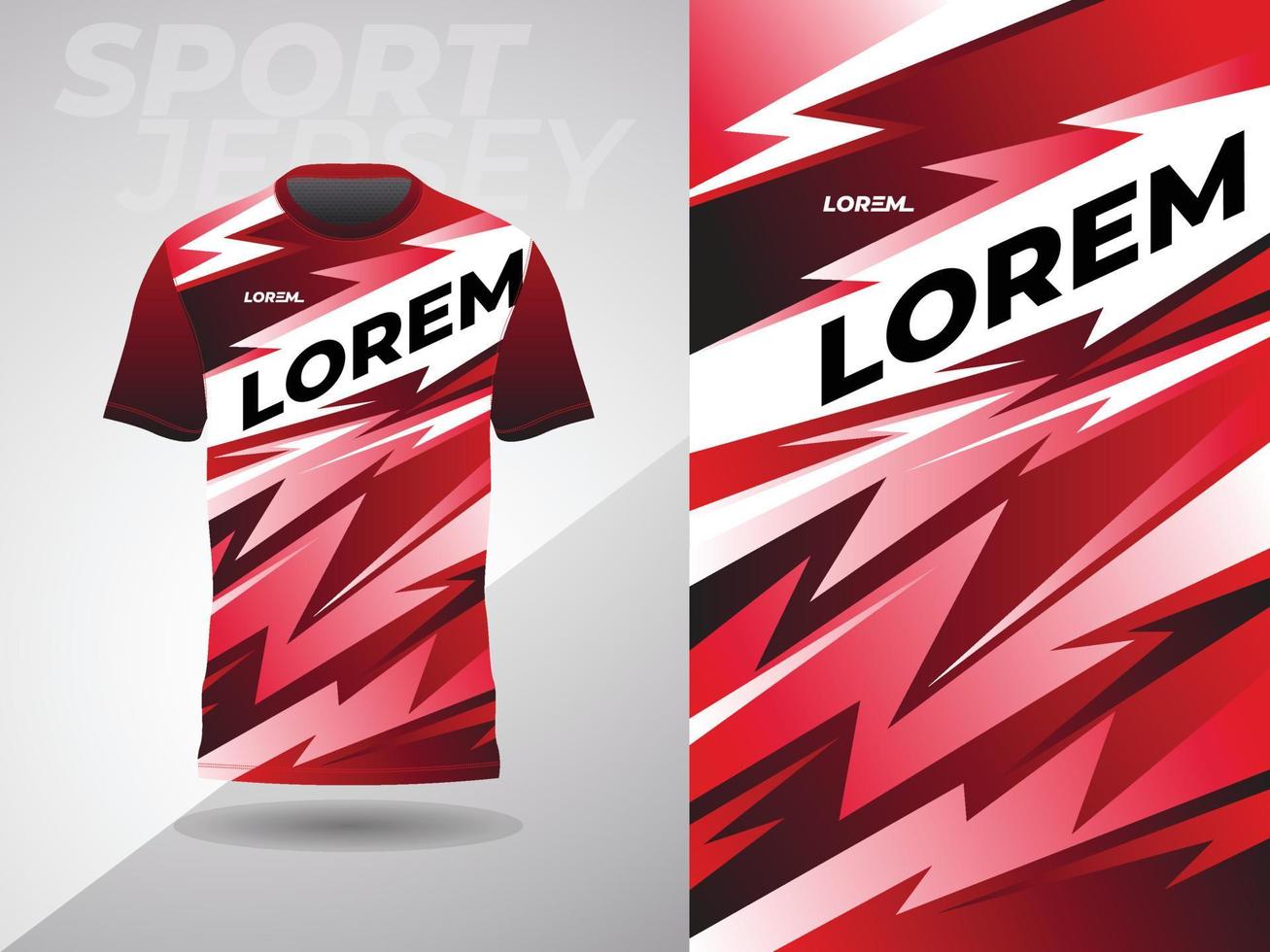 röd abstrakt tshirt sporter jersey design för fotboll fotboll tävlings gaming cross cykling löpning vektor