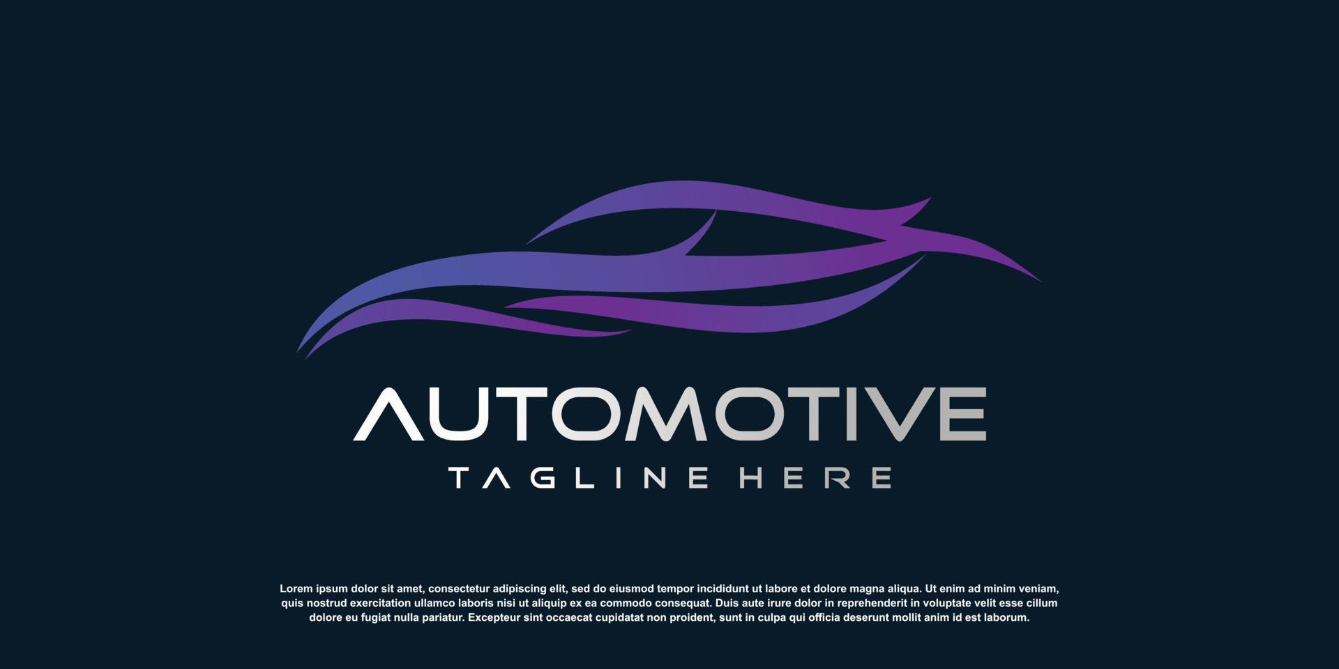 Automobil-Logo-Design mit modernem Premium-Vektor im einzigartigen Stil vektor