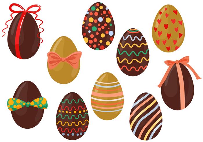 Freie Schokoladen-Eier Vektoren