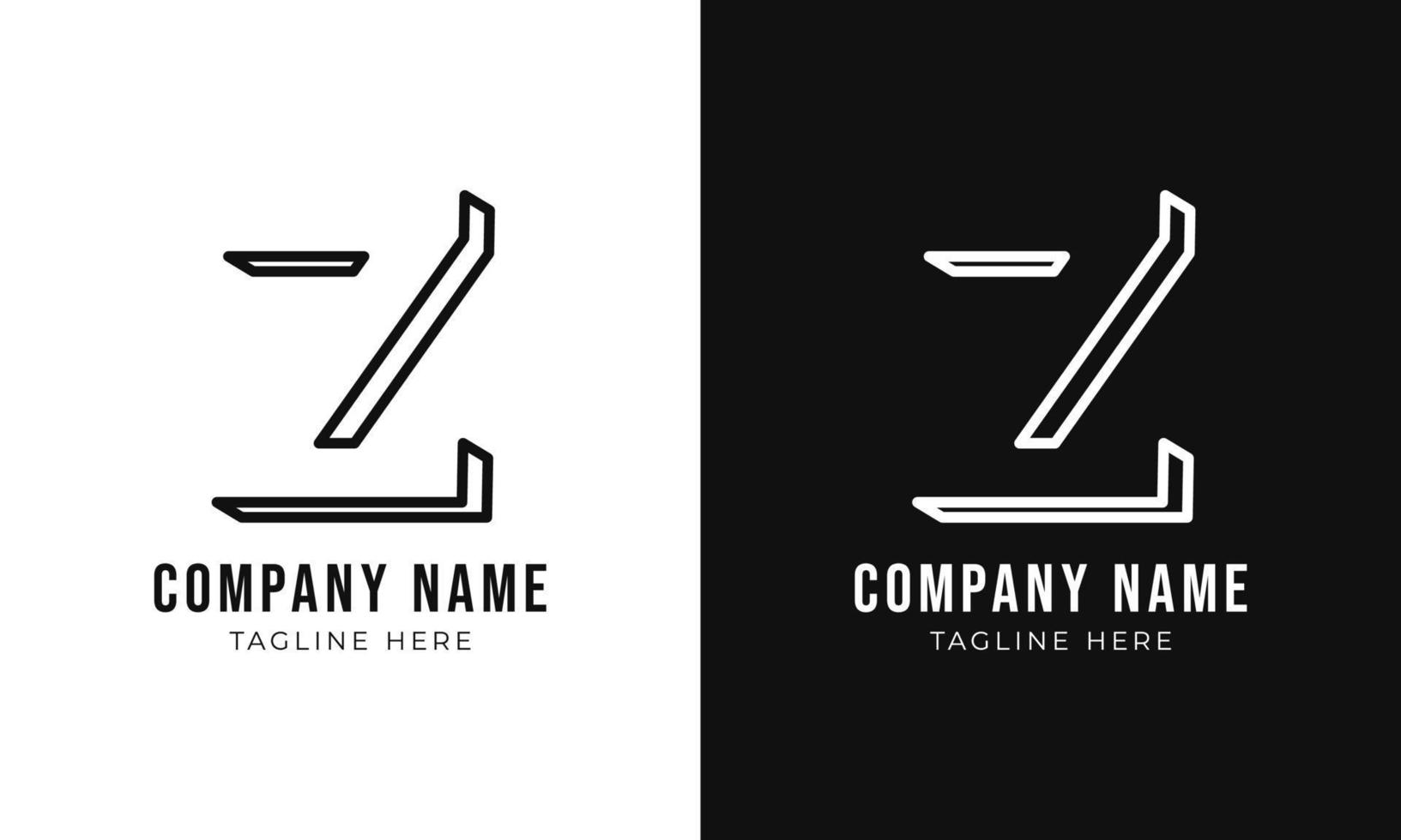 anfangsbuchstabe z monogramm logo designvorlage. Creative Outline Z Typografie und schwarze Farben. vektor