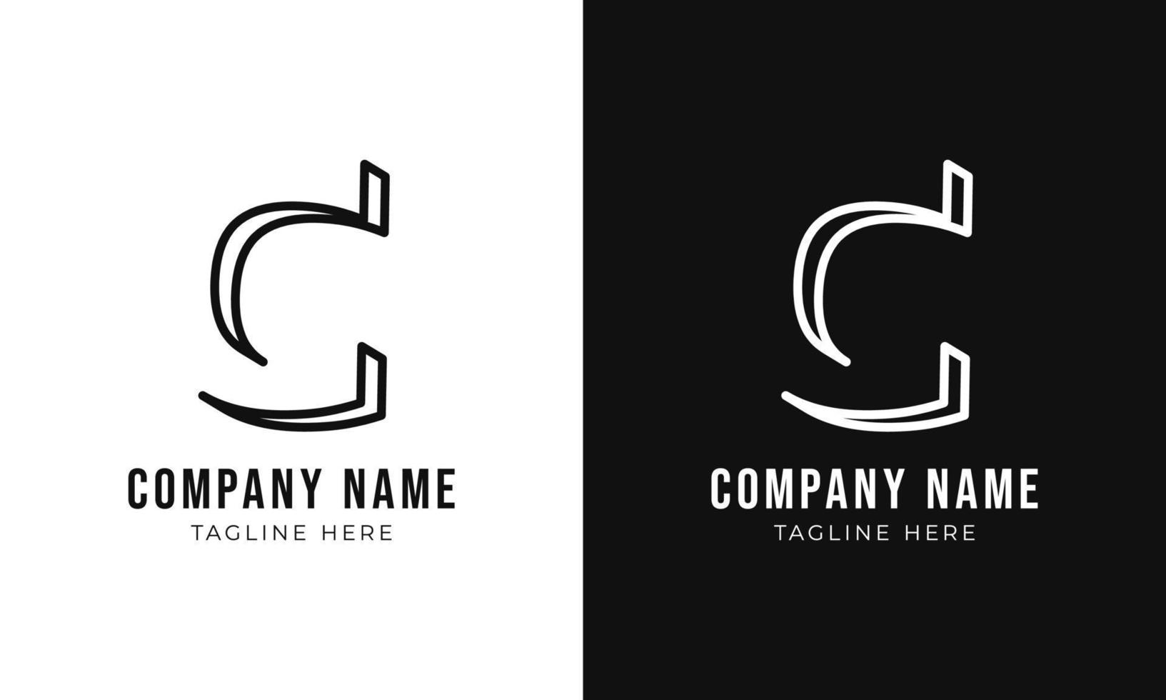 första brev c monogram logotyp design mall. kreativ översikt c typografi och svart färger. vektor