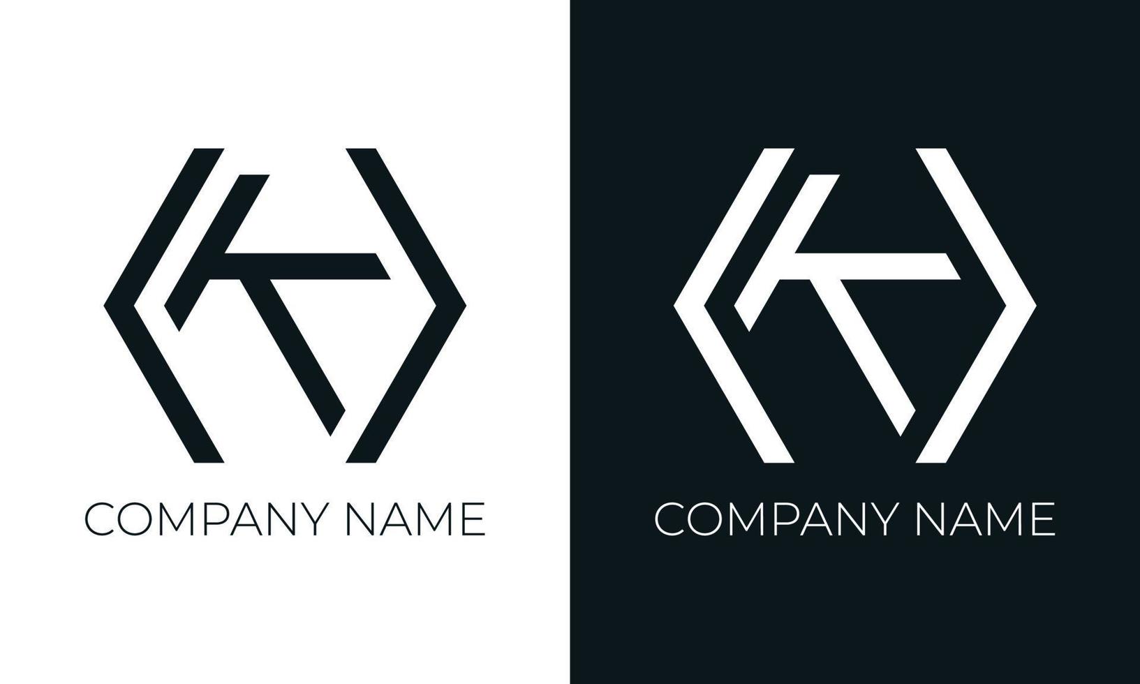 Anfangsbuchstabe k Logo-Vektor-Design-Vorlage. kreative, moderne, trendige k-typografie und schwarze farben. vektor