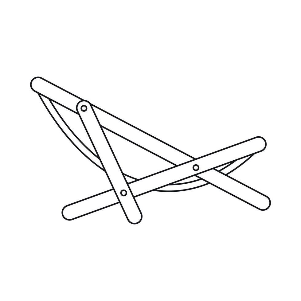 Strandwagen-Symbol, Umrissstil vektor
