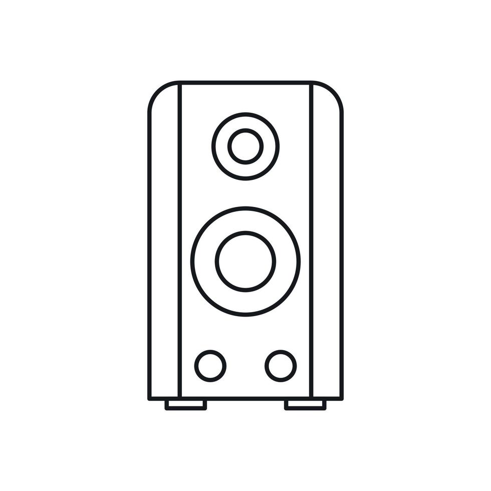 svart ljud högtalare ikon, översikt stil vektor
