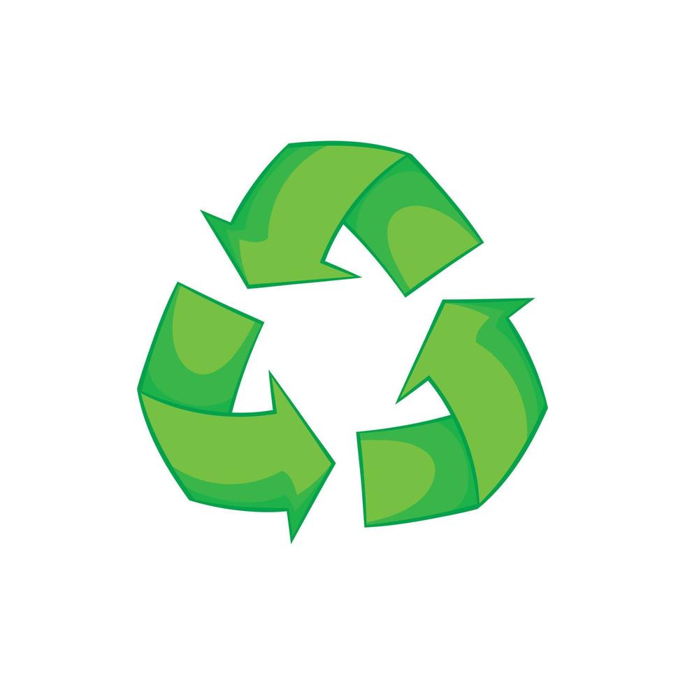 Recycling-Symbol, Cartoon-Stil vektor