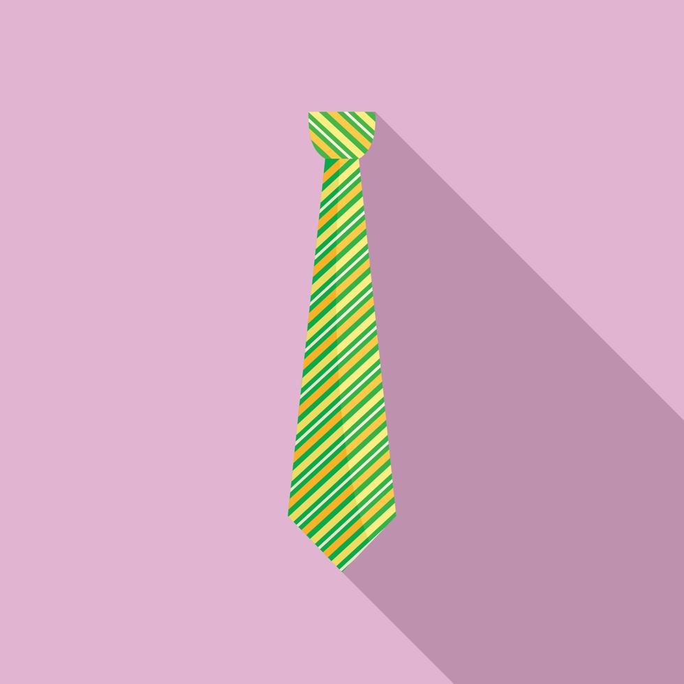grön slips ikon, platt stil vektor