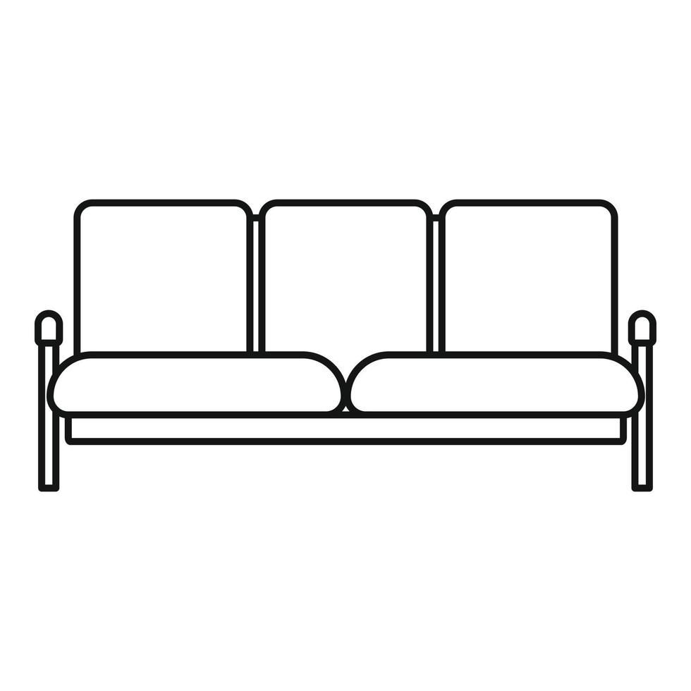 Retro-Sofa-Symbol, Umrissstil vektor