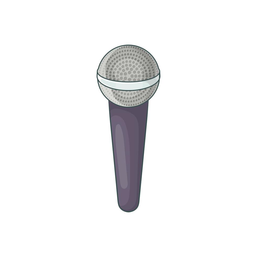 mikrofon ikon, tecknad serie stil vektor