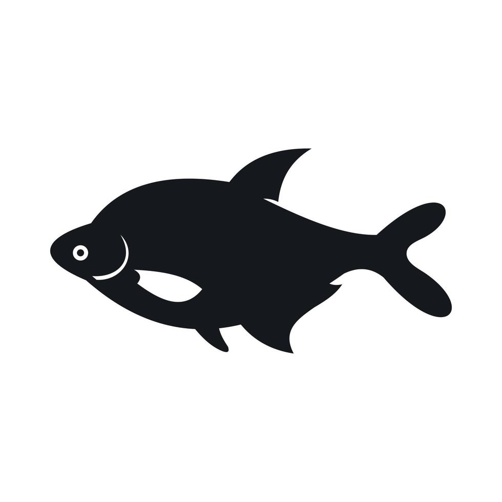 fisk ikon, enkel stil vektor