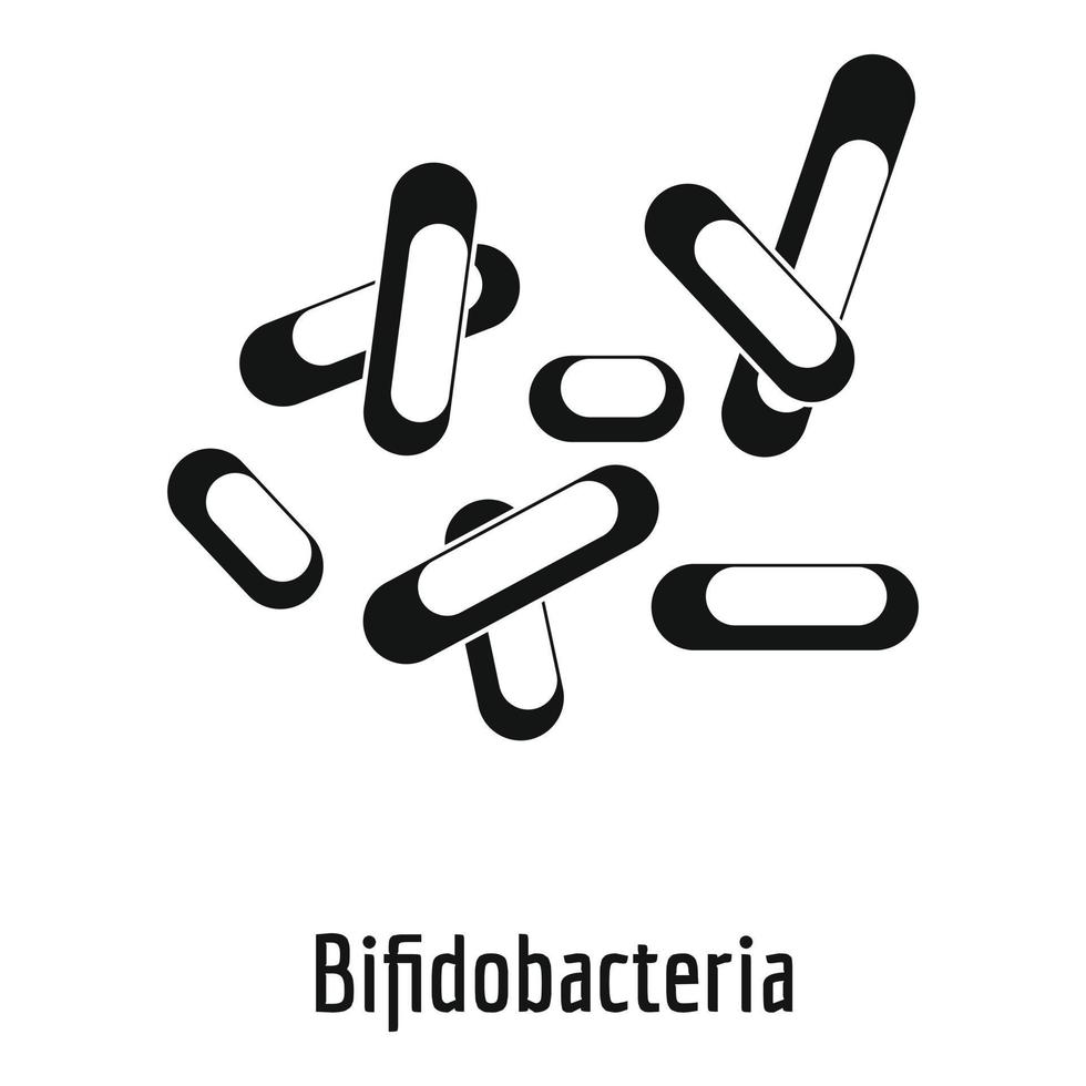 Bifidobakterien-Symbol, einfacher Stil. vektor