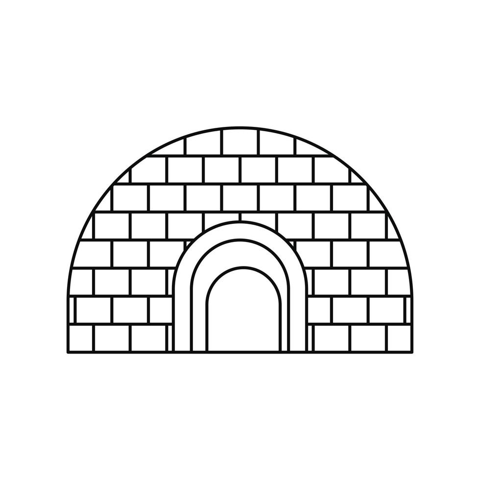 Iglu-Symbol, Umrissstil vektor