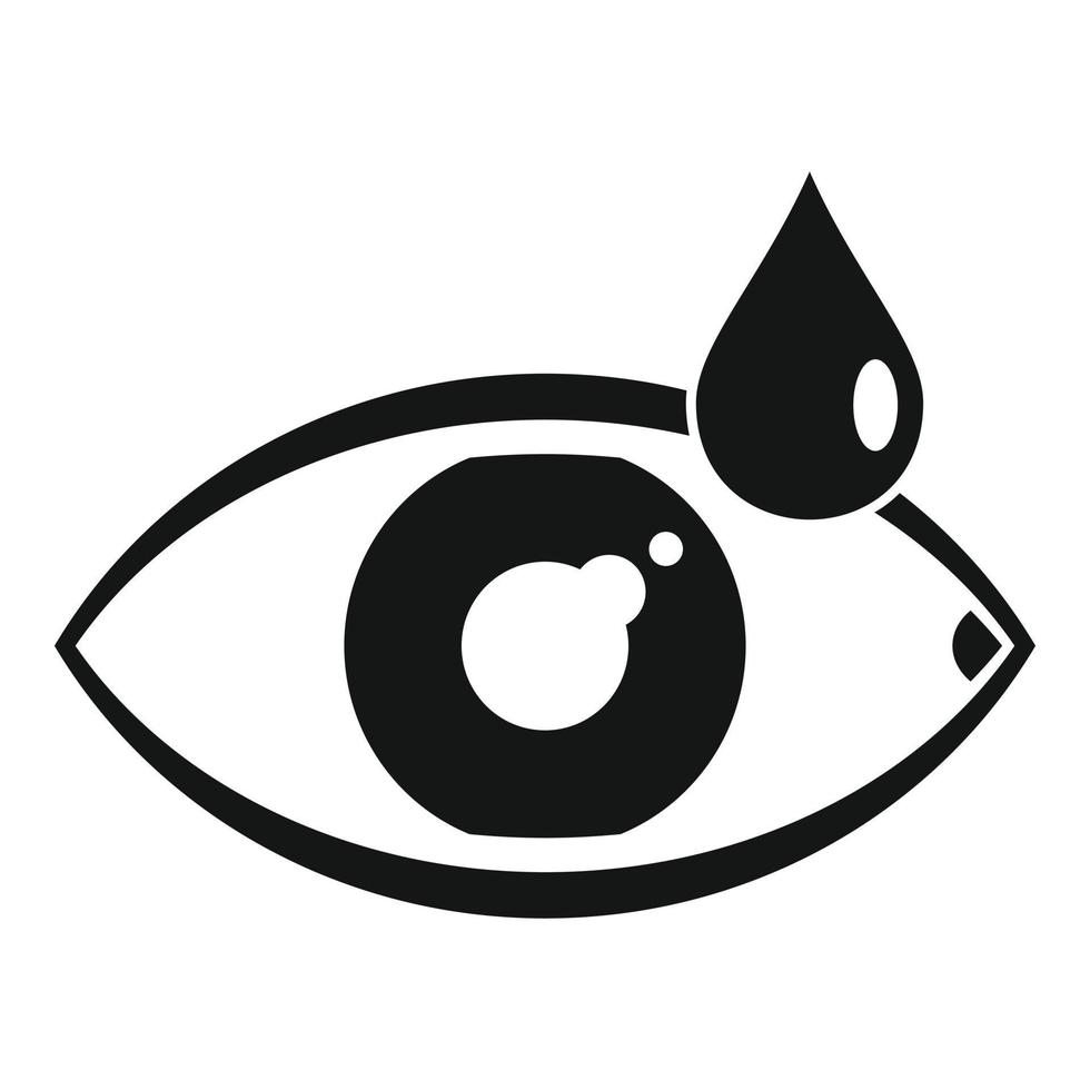 Symbol für medizinische Augentropfen, einfacher Stil vektor