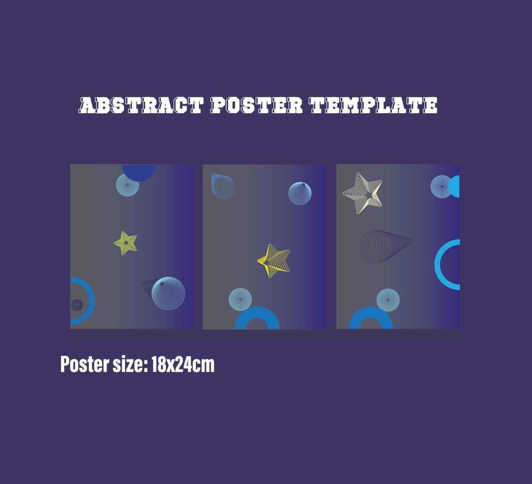 abstraktes Poster mit geometrischen Formen vektor