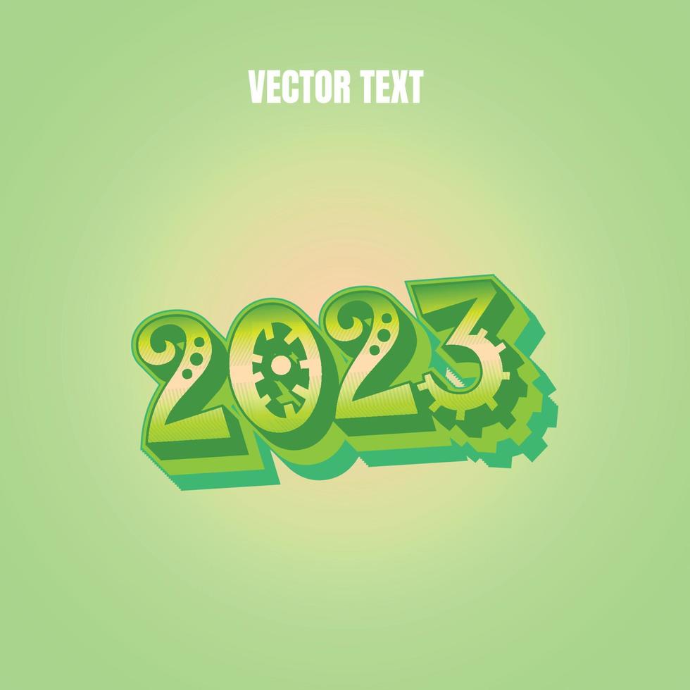 2023 bearbeitbarer Vektortexteffekt vektor