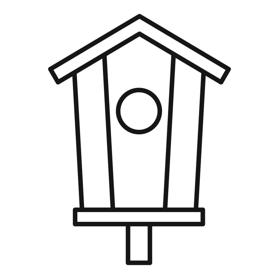 Dekoration Vogelhaus-Symbol, Umrissstil vektor