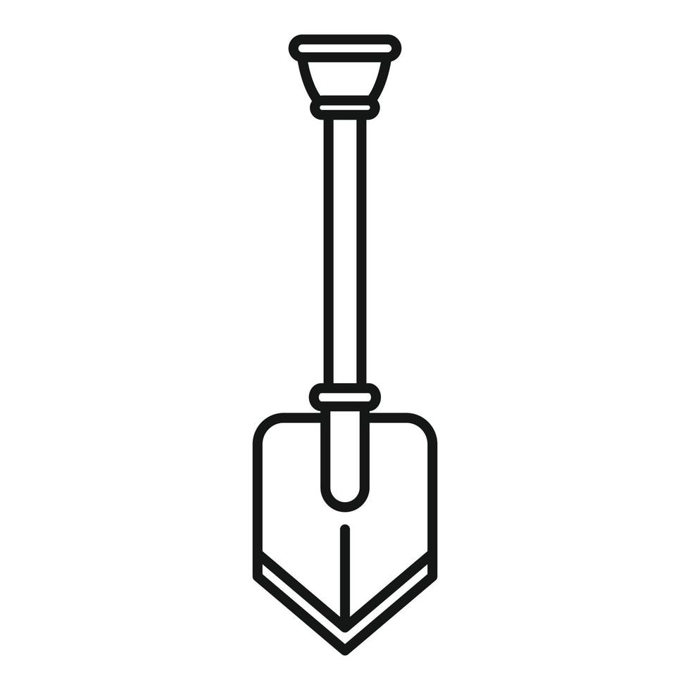 Wanderschaufel-Symbol, Umrissstil vektor