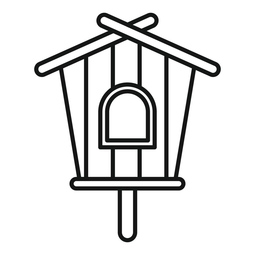 modernes Vogelhaus-Symbol, Umrissstil vektor