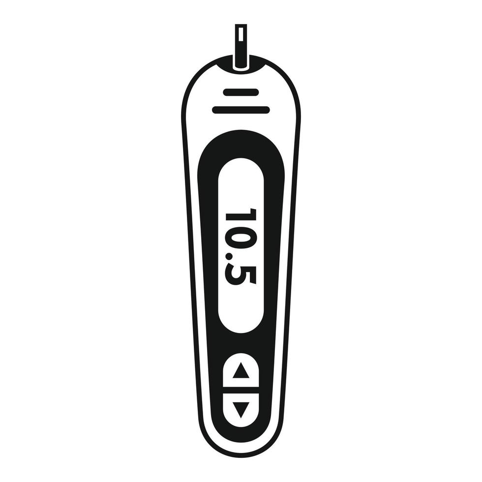 blod glukometer ikon, enkel stil vektor