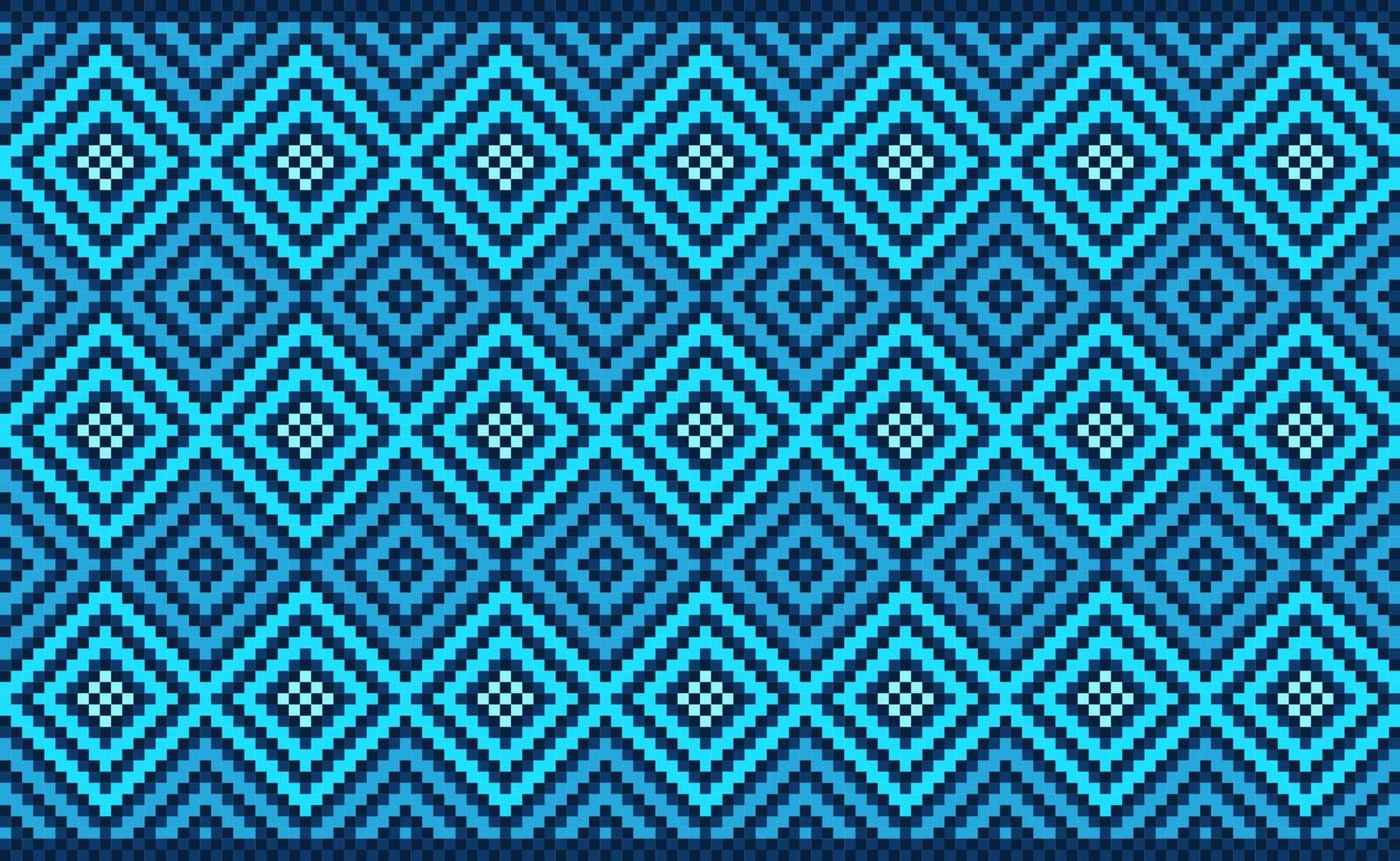 broderi etnisk mönster, vektor geometrisk pixel bakgrund, korsa sy sömlös etnisk stil, blå mönster marocko illustration, design för textil, tyg, Kläder, kaftan, kuddar