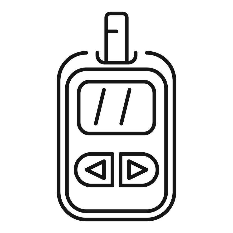 modern glukometer ikon, översikt stil vektor