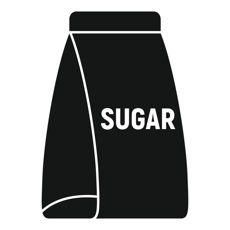socker papper paket ikon, enkel stil vektor