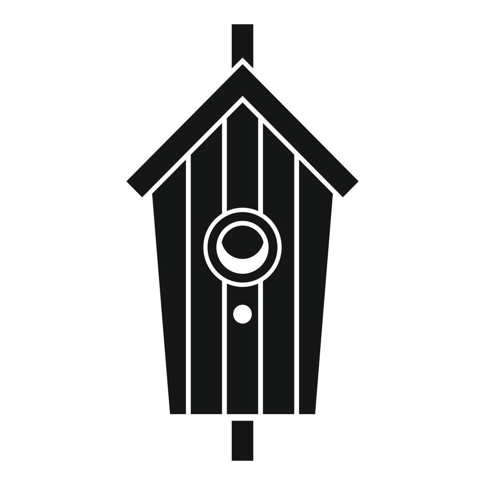 Garten-Vogelhaus-Ikone, einfacher Stil vektor