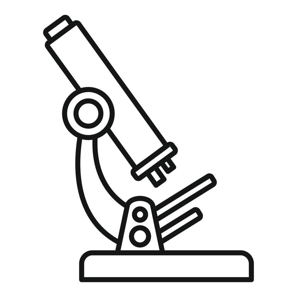 blod mikroskop ikon, översikt stil vektor
