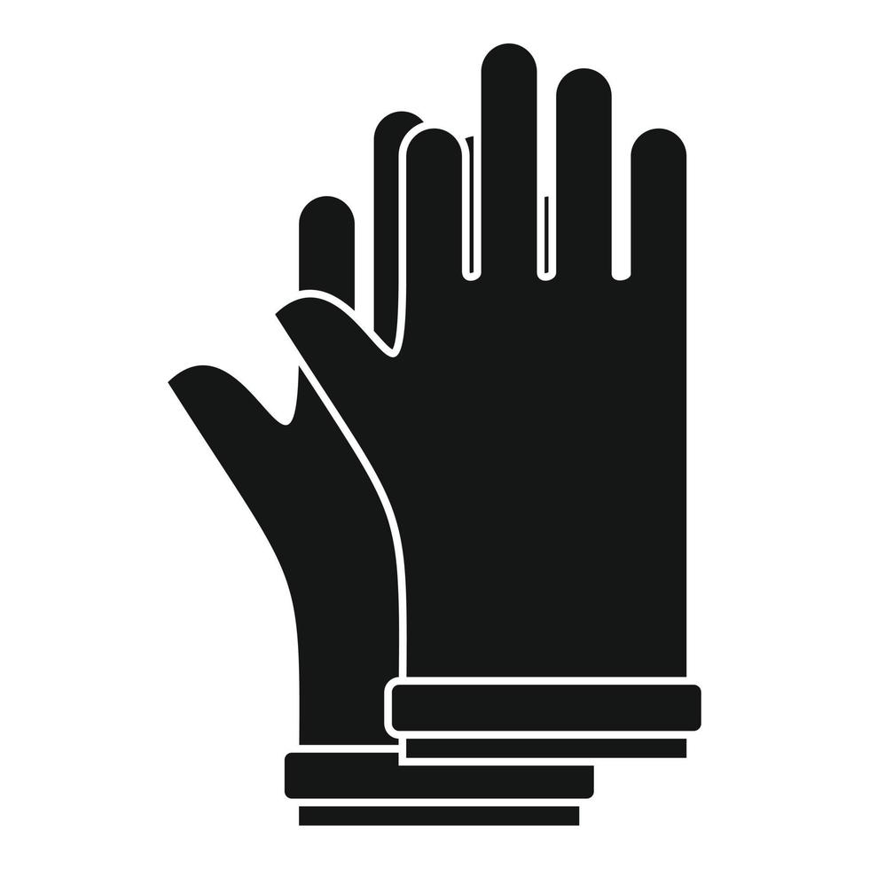 sudd elektrisk handskar ikon, enkel stil vektor