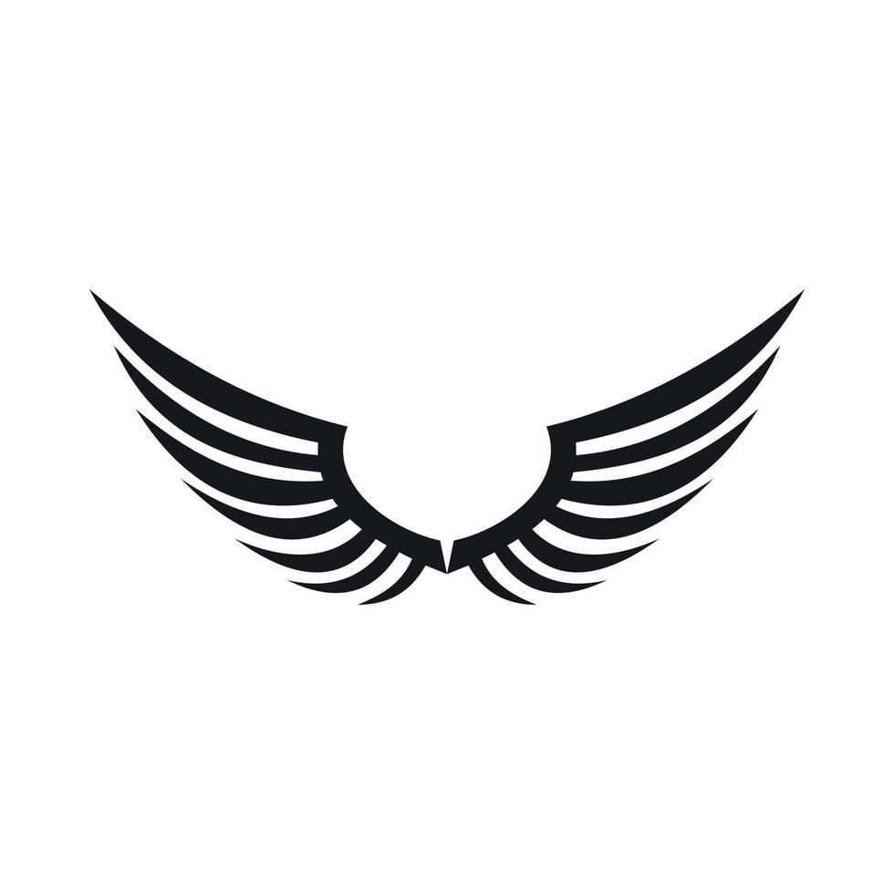 Flügelsymbol, einfacher Stil vektor