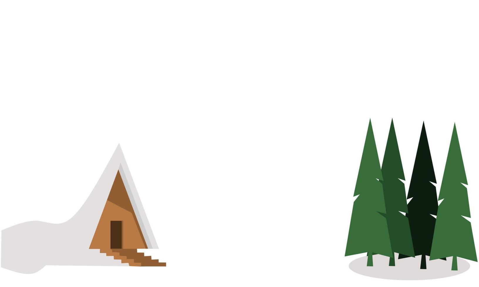 Winterillustration, Winterlandschaft für Ihr Design vektor