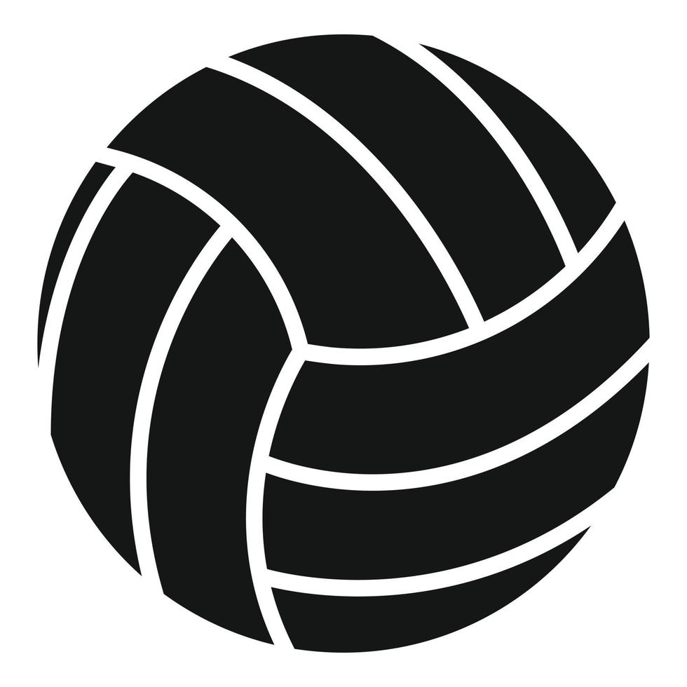 Volleyball-Ball-Symbol, einfacher Stil vektor