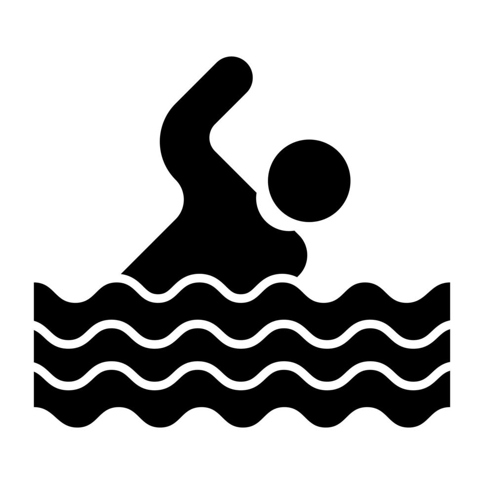 Premium-Download-Symbol des Schwimmens vektor