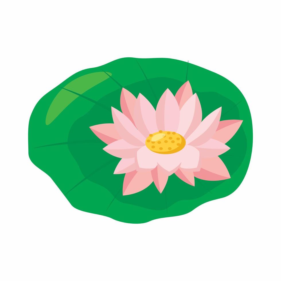 Lotusblumen-Symbol, Cartoon-Stil vektor