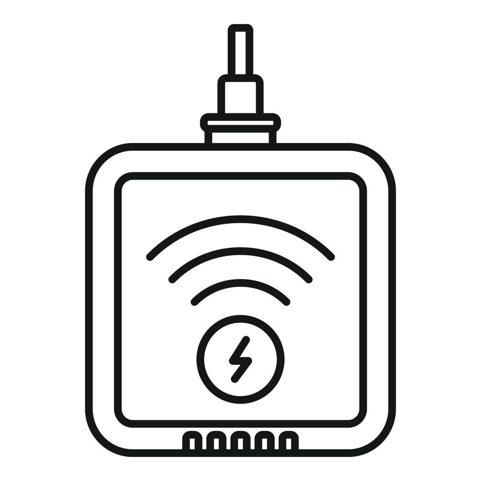 Symbol für kabelloses Ladegerät, Umrissstil vektor