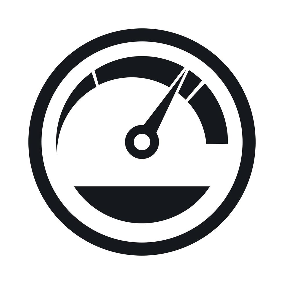 hastighetsmätare ikon, enkel stil vektor