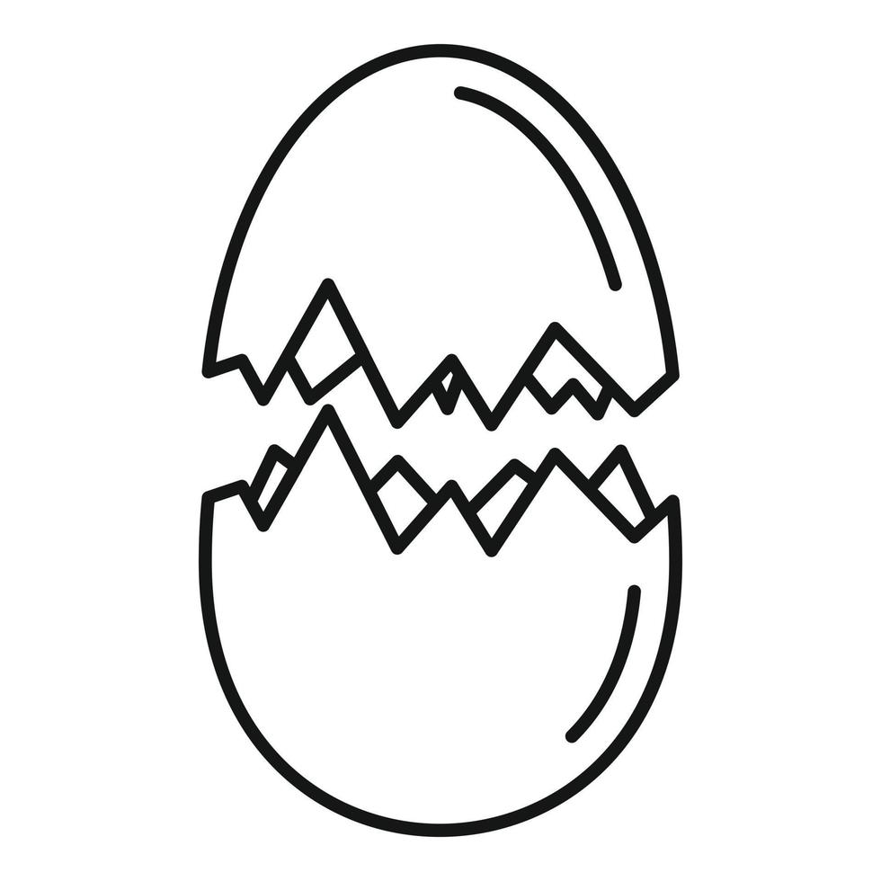 Eierschalensymbol, Umrissstil vektor