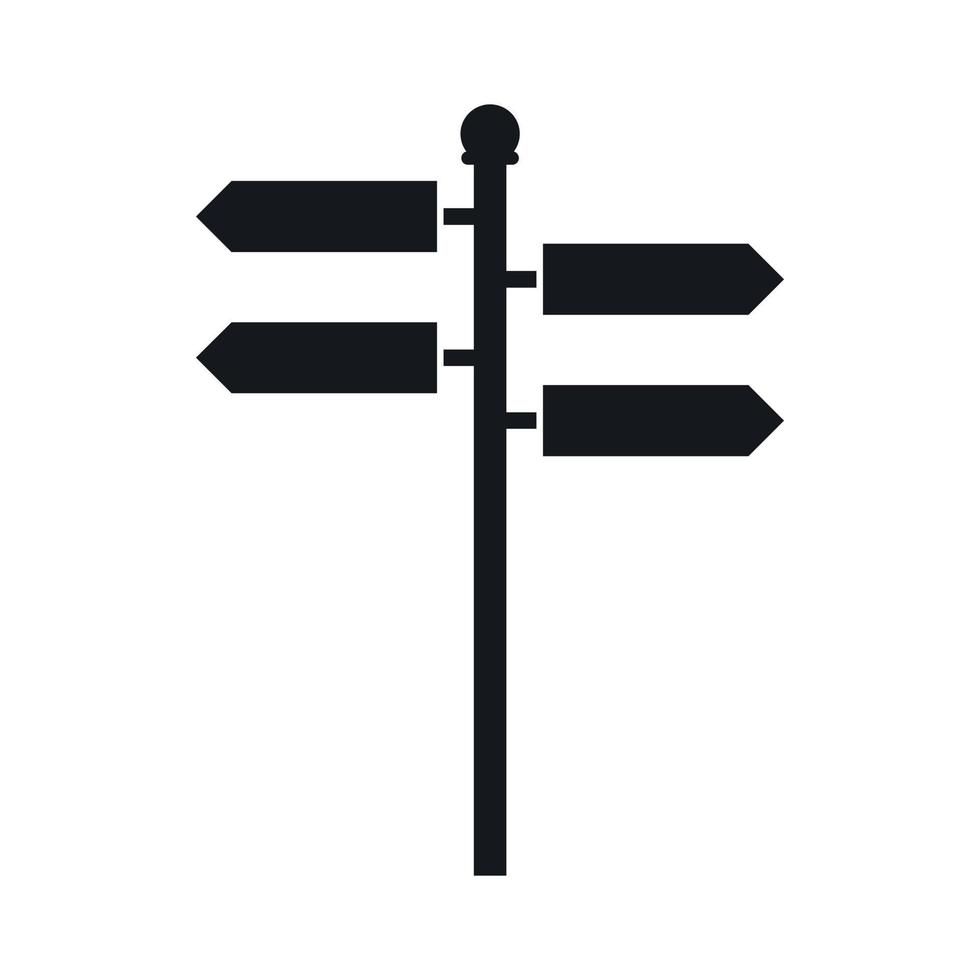 Straßenschild-Symbol, einfacher Stil vektor