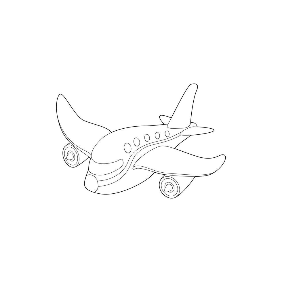 Flugzeugsymbol, Umrissstil vektor