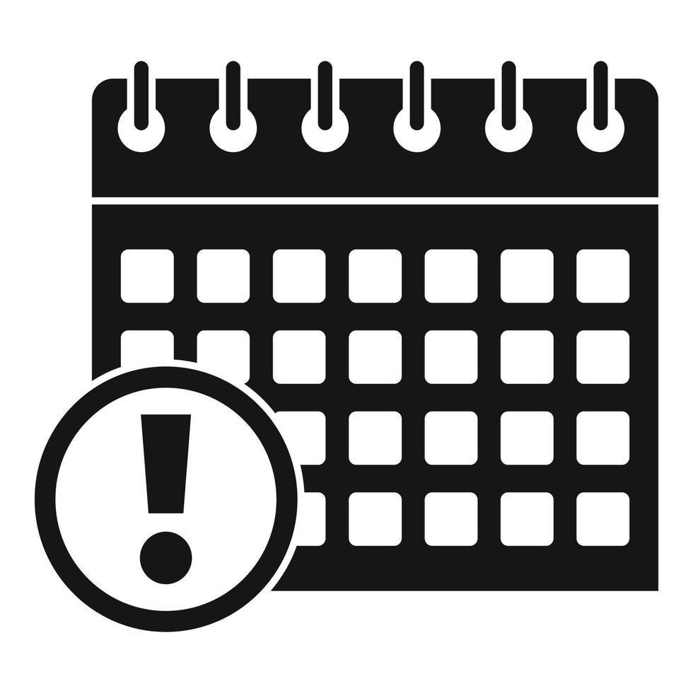kalender datum innovation ikon, enkel stil vektor